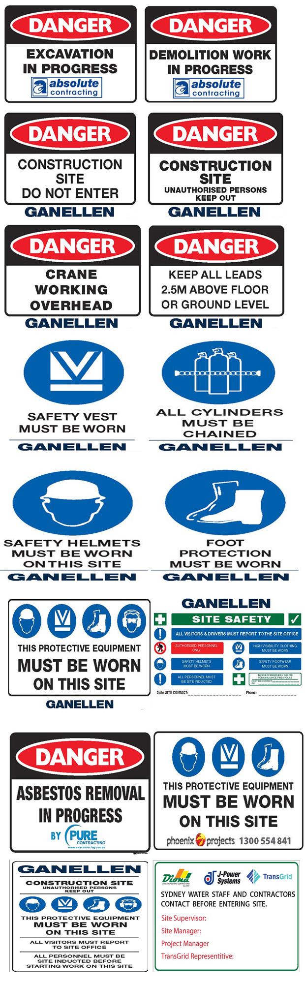 Customized Signage Work Samples
